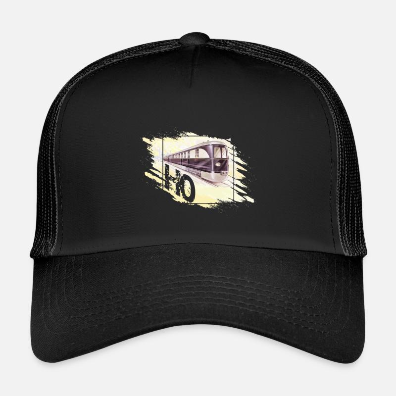 Modellbahn Spur H0 Design - Kinder Trucker-Cap - Schwarz/Schwarz