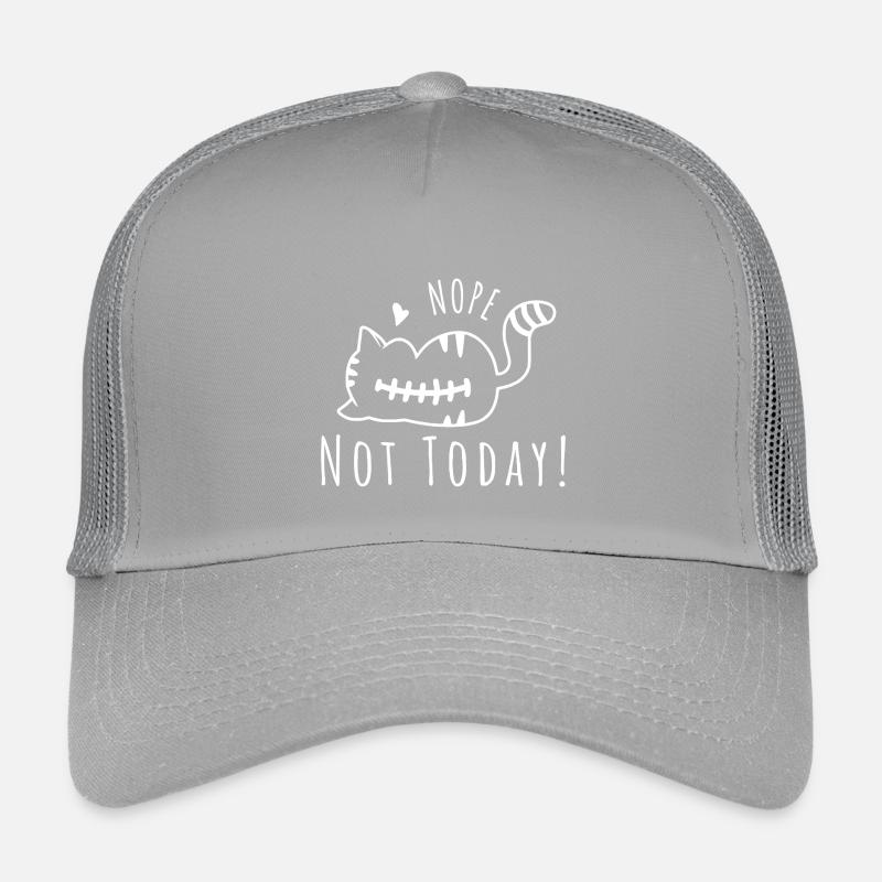 nope not today cute cat sleeping Kids’ Trucker Cap
