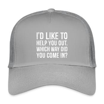 I'd like to help you out which way did you come - Kids’ Trucker Cap - light grey - Front