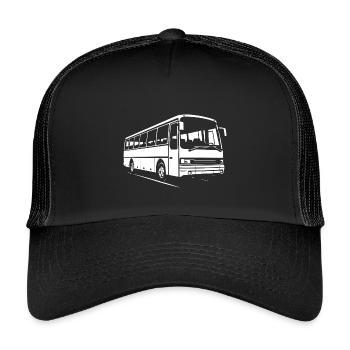 Old-school long-distance coach - Kids’ Trucker Cap - black/black - Front