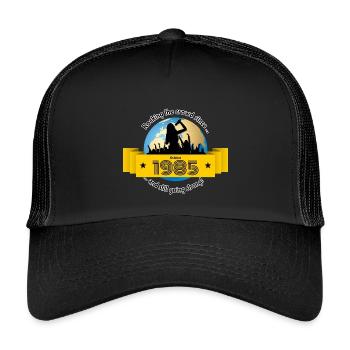 40. Geburtstag Rocking the crowd since 10/1985 - Kids’ Trucker Cap - black/black - Front