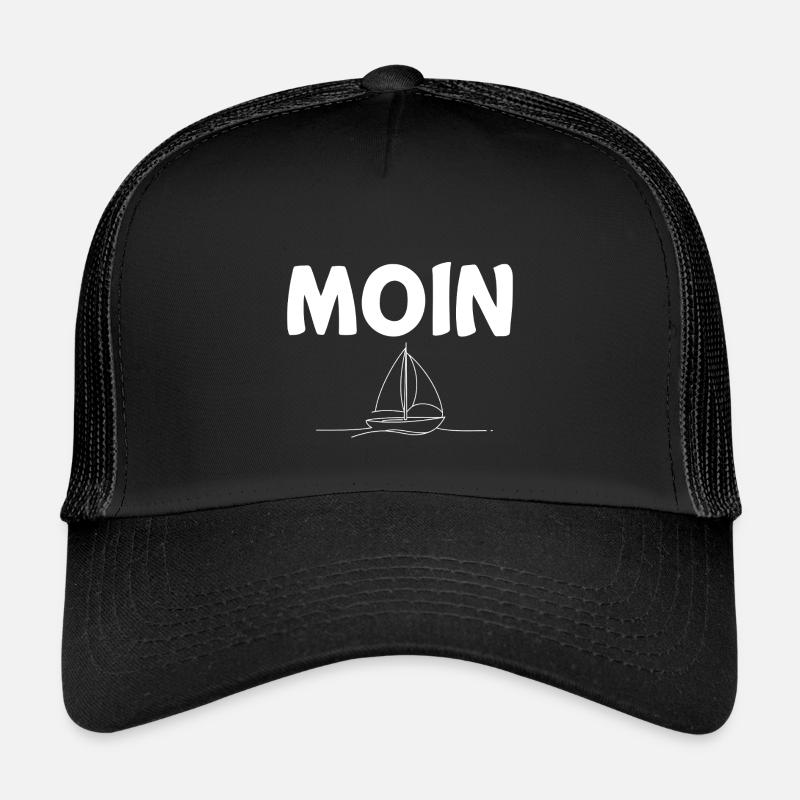 Moin Sailboat - Kids’ Trucker Cap - black/black