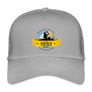 33. Birthday Rocking the crowd since 10/1992 - Kids’ Trucker Cap - light grey - Front
