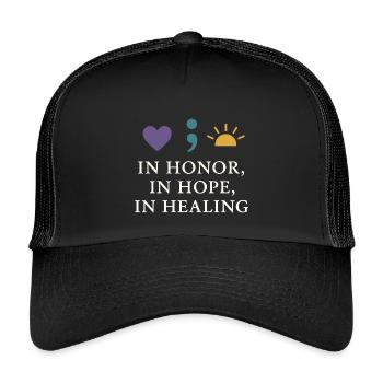 Suicide Loss Remembrance Walk Suicide - Kids’ Trucker Cap - black/black - Front