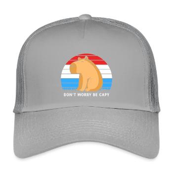 Capybara - Kinder Trucker-Cap - Hellgrau - Vorne