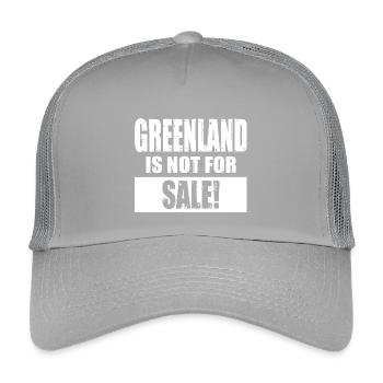 Le Groenland n’est pas à vendre - Casquette trucker enfant - gris clair - Devant