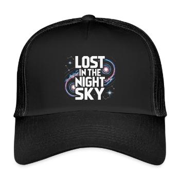 Astronom Galaxy Outerspace Universe Astronomie - Kinder Trucker-Cap - Schwarz/Schwarz - Vorne
