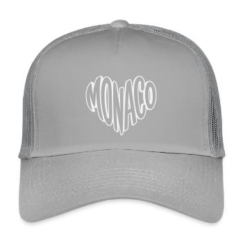 Monaco Lettering Retro Typo - Kids’ Trucker Cap - light grey - Front