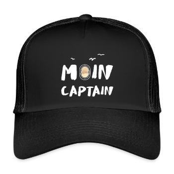 Moin Captain Porthole Sea Holiday Recreation Coast - Kids’ Trucker Cap - black/black - Front