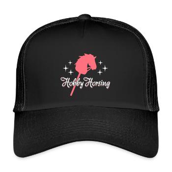 Montage amateur | Équitation | Sports | Don - Casquette trucker enfant - noir/noir - Devant