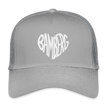 Bamberg Heart Typo - Kids’ Trucker Cap - light grey - Front