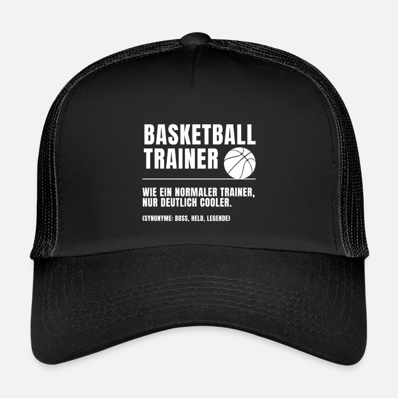 Basketball Trainer Definition - Kinder Trucker-Cap - Schwarz/Schwarz