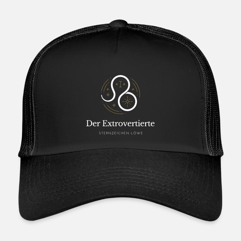 Der Extrovertierte - Sternzeichen Löwe - Kinder Trucker-Cap - Schwarz/Schwarz