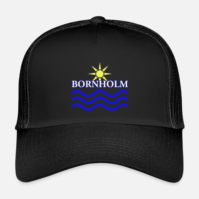 BORNHOLM-Sun Water - Kinder Trucker-Cap - Schwarz/Schwarz