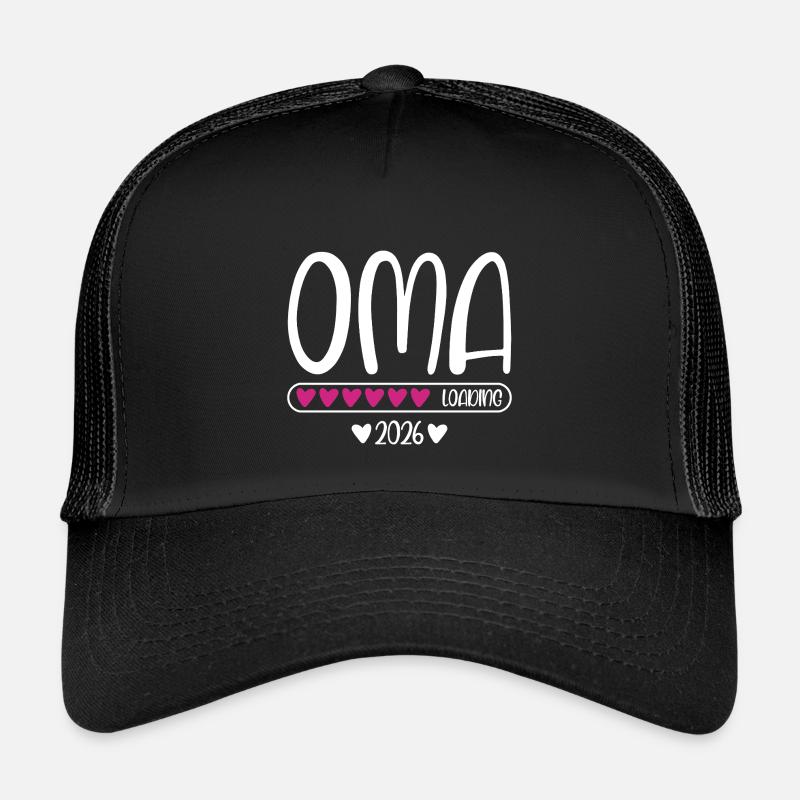 Oma 2026 loading - Kinder Trucker-Cap - Schwarz/Schwarz