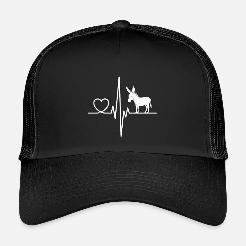 Esel - Kinder Trucker-Cap - Schwarz/Schwarz