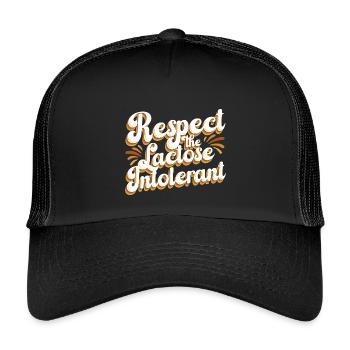 Lactose intolerance Lactose intolerant - Kids’ Trucker Cap - black/black - Front