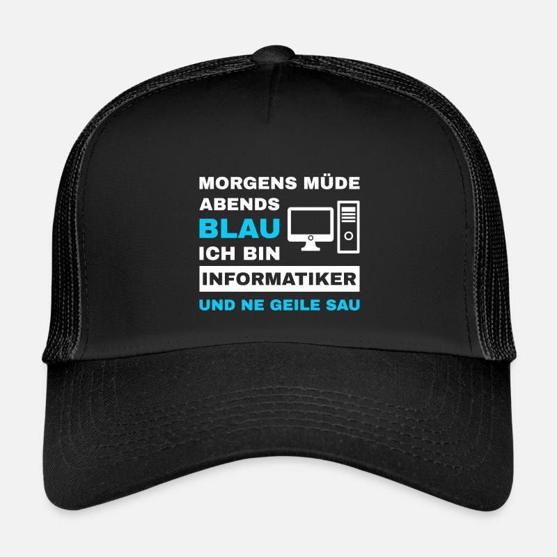 informatiker Programmierer Admin Sprüche Lustig - Kinder Trucker-Cap - Schwarz/Schwarz