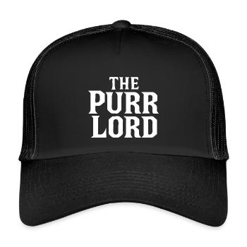 La typographie de la Mafia Purr Lord Bold - Casquette trucker enfant - noir/noir - Devant