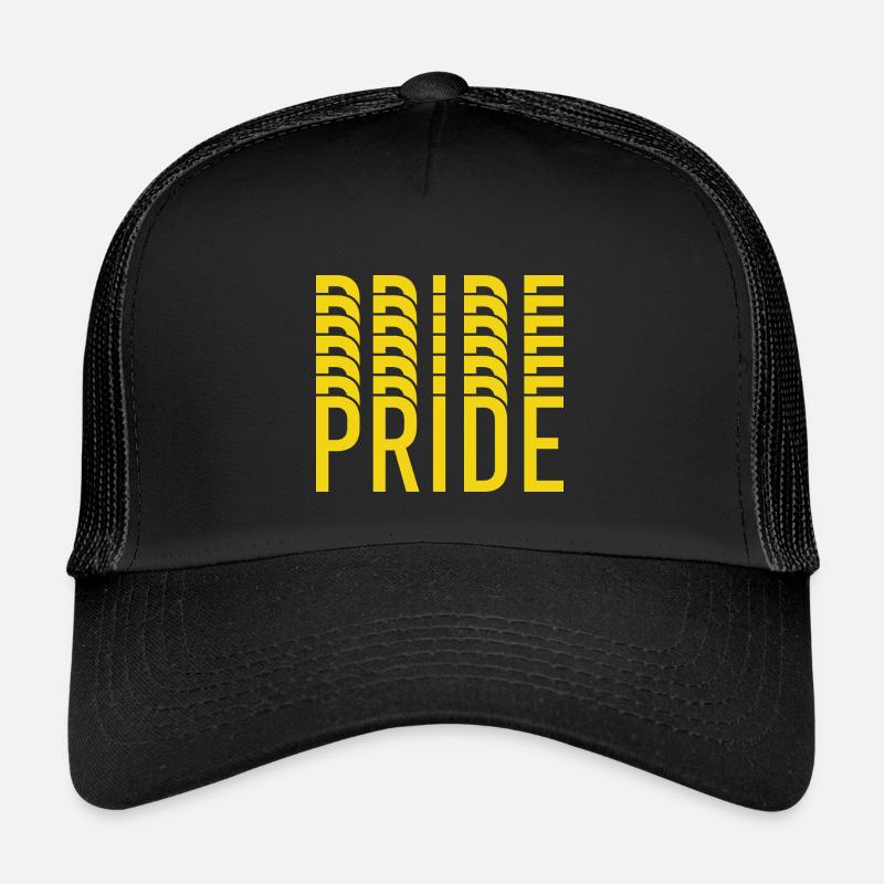 Pride Yellow Text Muster Kinder Trucker-Cap