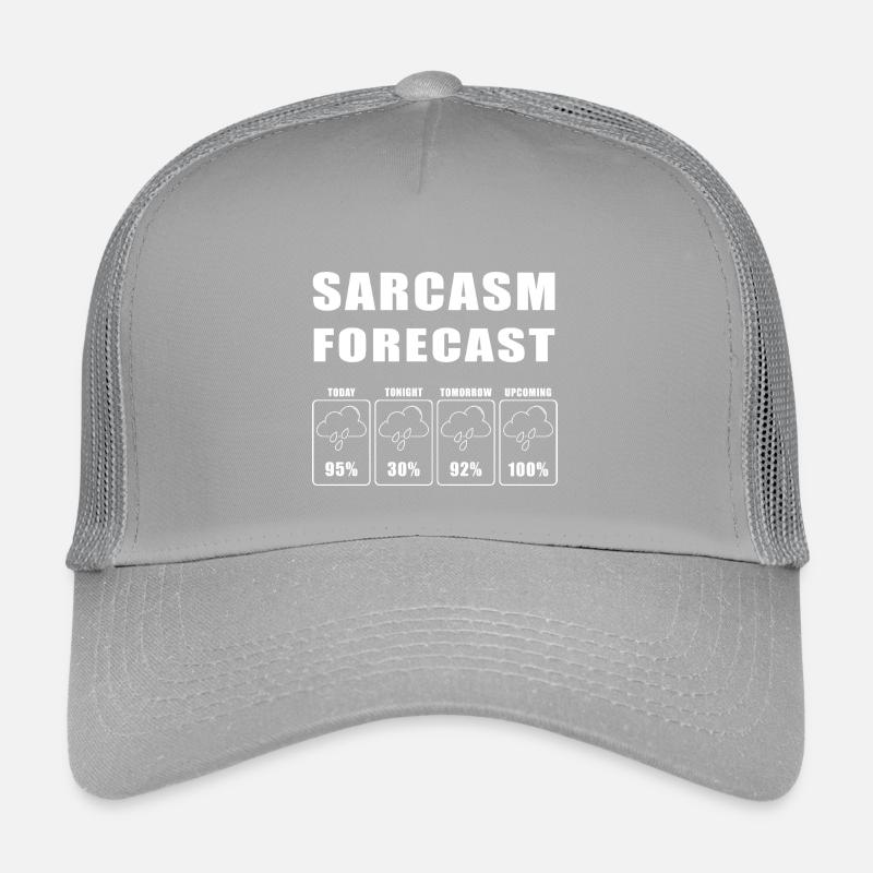 Motif de blague sur la prévision météo sarcasme Casquette trucker enfant