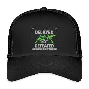 Reiseangst-humor, Flughafen-chaos, Fliegen Ist - Kinder Trucker-Cap - Schwarz/Schwarz - Vorne