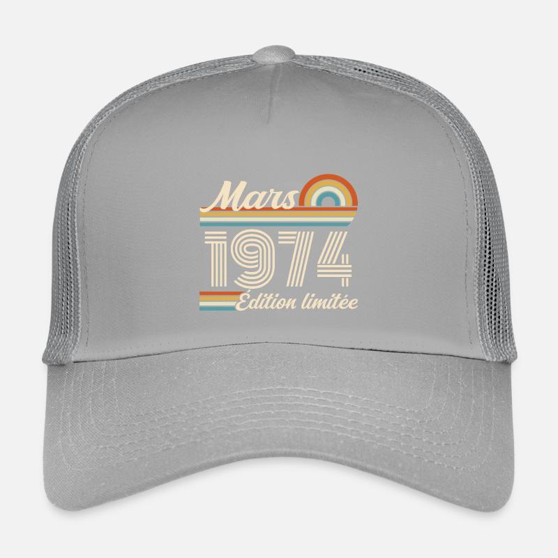 52e Cadeau d’anniversaire - Né en mars 1974 Casquette trucker enfant