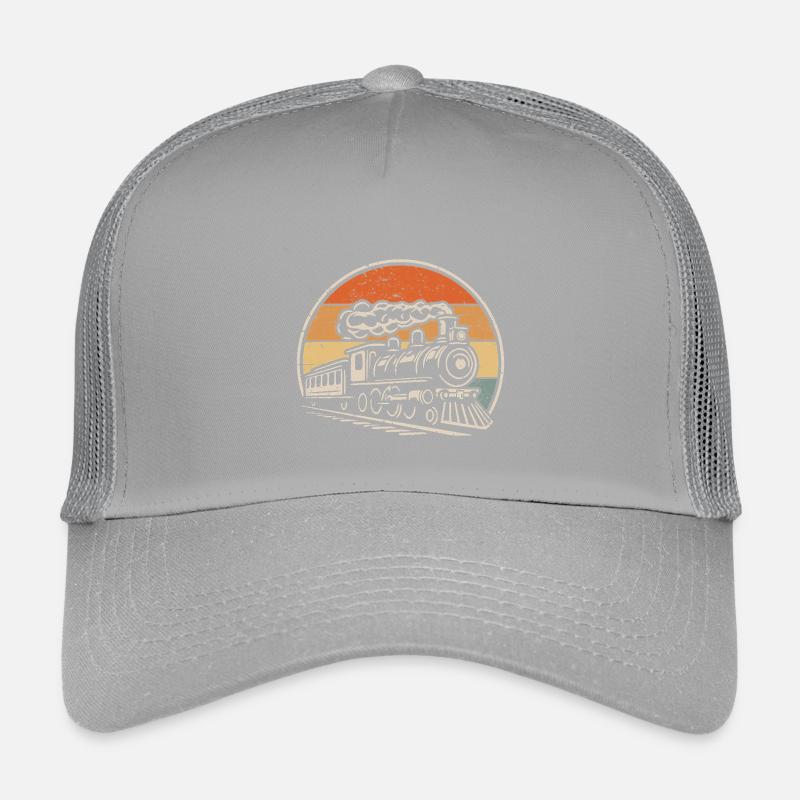 Lokomotive Eisenbahn Dampflok Modelleisenbahn Kinder Trucker-Cap