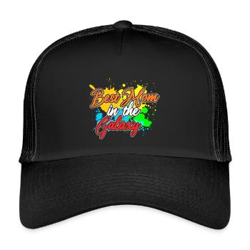 Meilleure maman de la galaxie - Casquette trucker enfant - noir/noir - Devant
