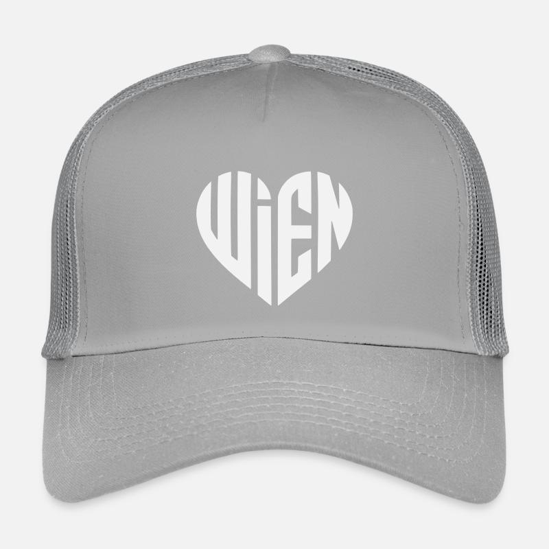 Vienna Typo Geometric Heart Kids’ Trucker Cap