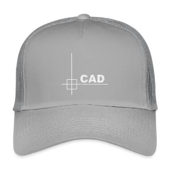 Minimal CAD Konstrukteur Technik Design - Kinder Trucker-Cap - Hellgrau - Vorne