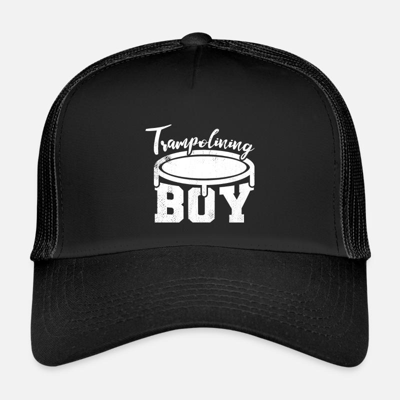 Trampolinspringer Junge - Kinder Trucker-Cap - Schwarz/Schwarz