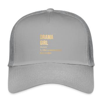 drame - Casquette trucker enfant - gris clair - Devant