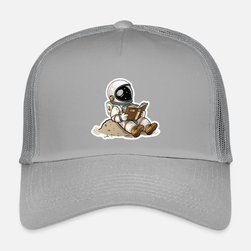 Astronaut comfortably on a planet and reading Kids’ Trucker Cap