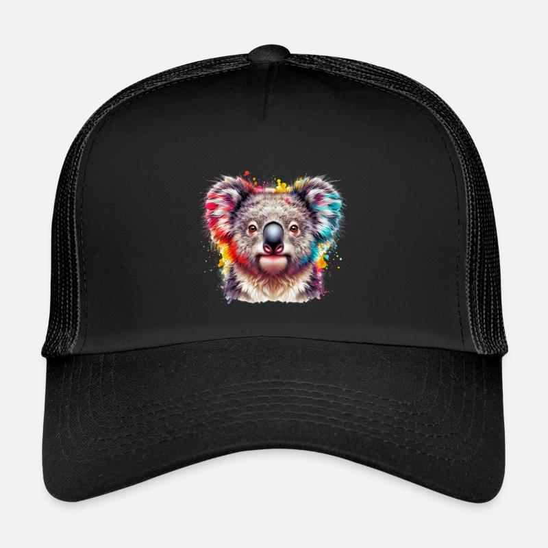 Koala - Kinder Trucker-Cap - Schwarz/Schwarz