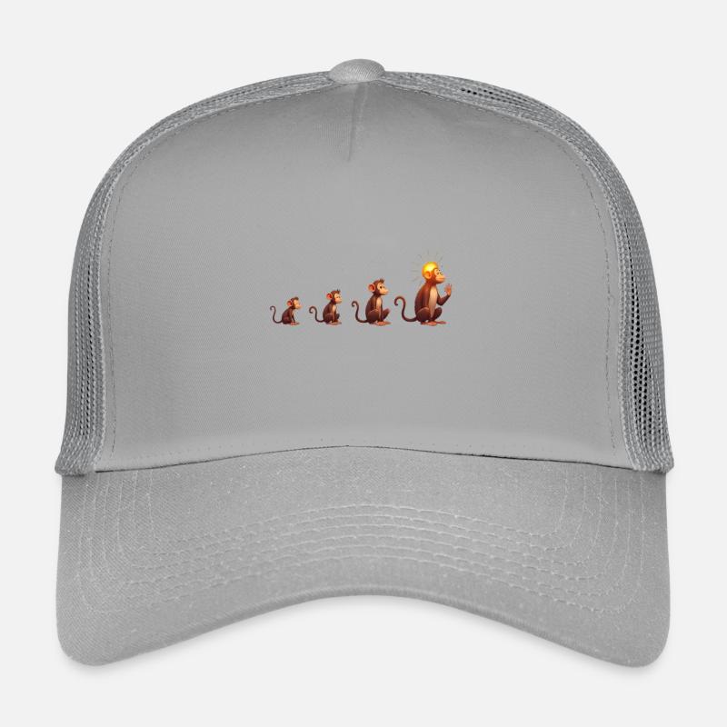 Evolution der Affen mit Sonnenkopf Kinder Trucker-Cap