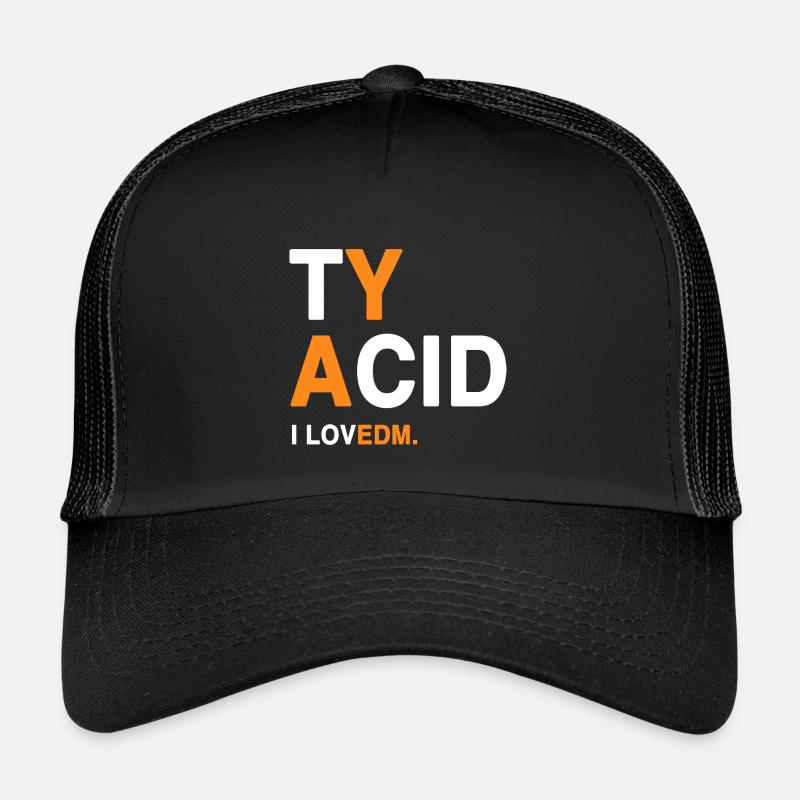 I LOVEDM - EDM-Fans  - Kinder Trucker-Cap - Schwarz/Schwarz
