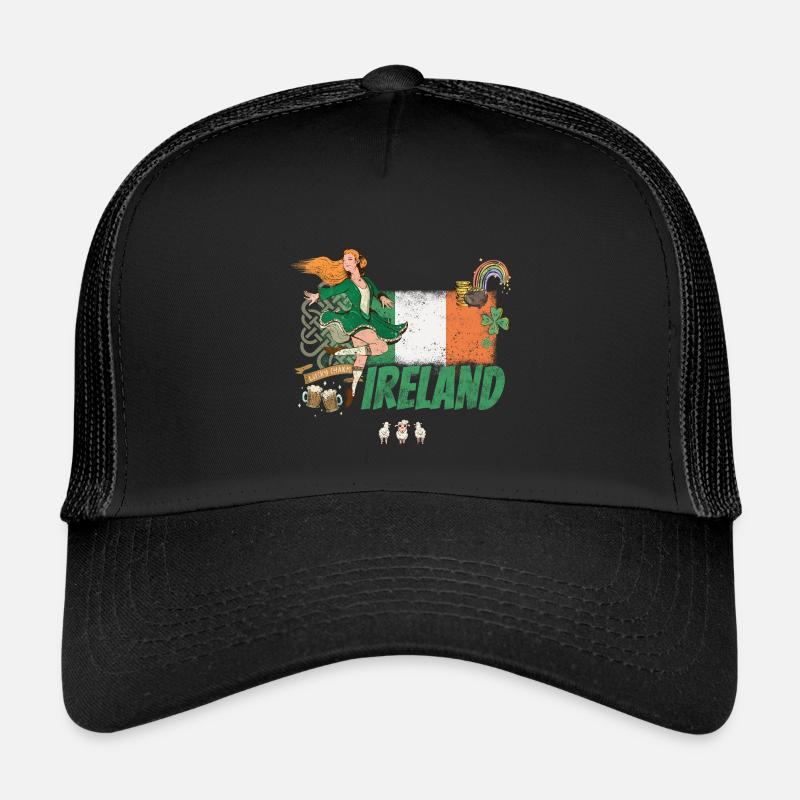 Ireland Design with Flag St Patricks Day Souvenir Kids’ Trucker Cap