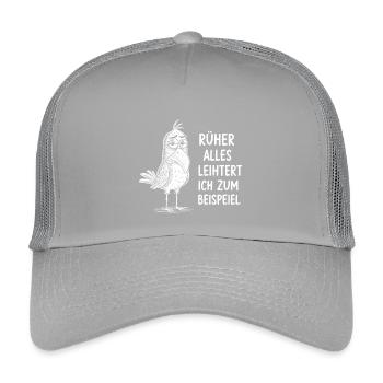 früher war Alles Leichter ich zum Beispiel lustige - Kinder Trucker-Cap - Hellgrau - Vorne