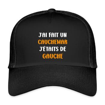 J'ai fais un Cauchemar j'étais de Gauche - Casquette trucker enfant - noir/noir - Devant