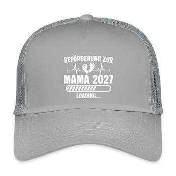 Announce pregnancy expectant mom 2027 - Kids’ Trucker Cap - light grey - Front