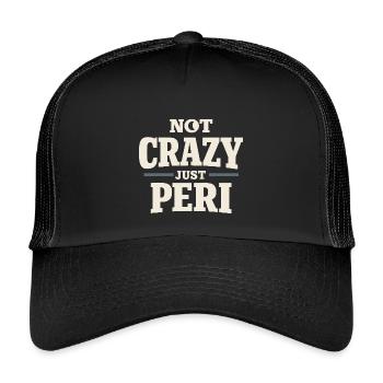 Perimenopause Humor Perimenopause - Kids’ Trucker Cap - black/black - Front