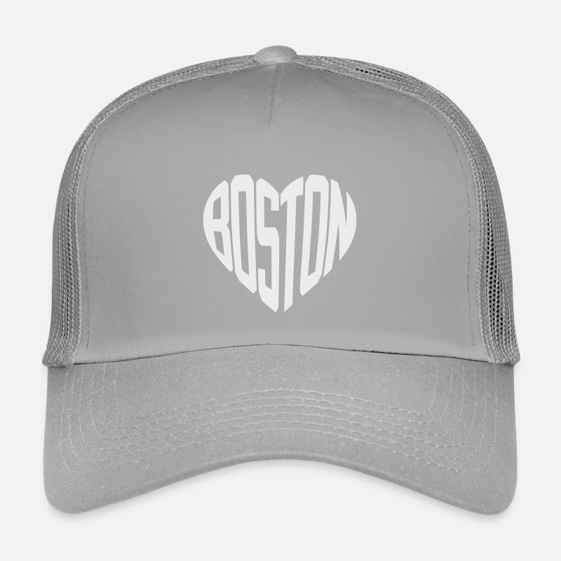 Boston Heart Typo Print Kids’ Trucker Cap