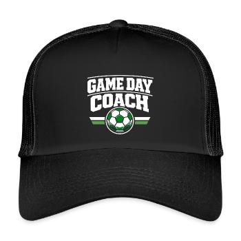 Soccer Training Youth Sports Coach - Kids’ Trucker Cap - black/black - Front