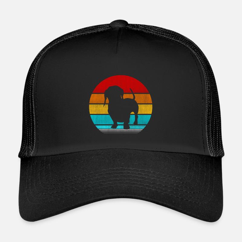 Dackel - Kinder Trucker-Cap - Schwarz/Schwarz