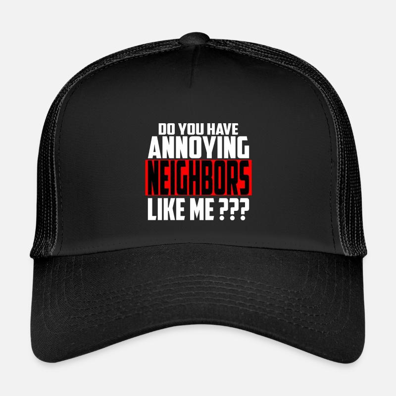 Lästige Nachbarn - Kinder Trucker-Cap - Schwarz/Schwarz