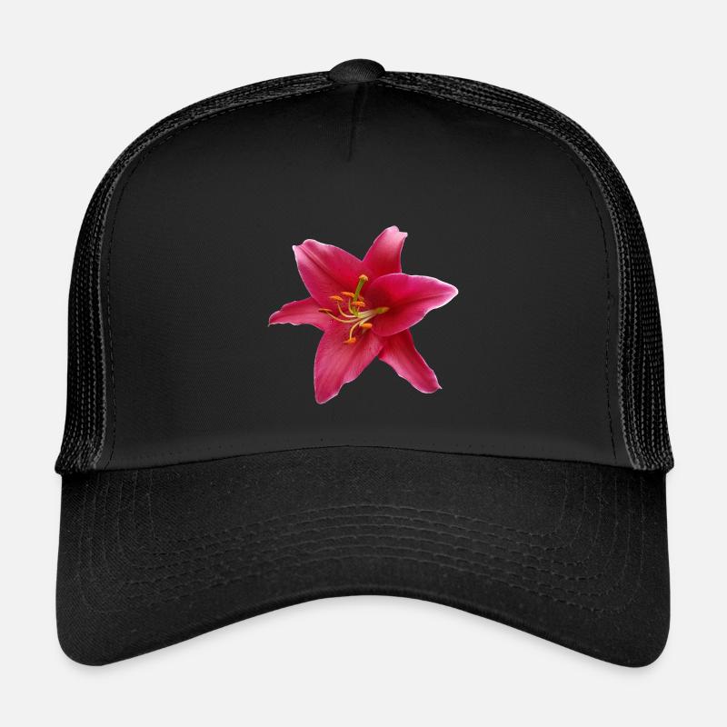 Lilie1 - Kinder Trucker-Cap - Schwarz/Schwarz