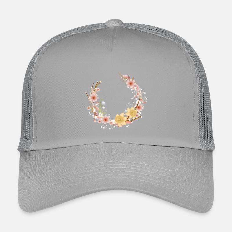 Blumenkranz Frühling Osterglocken und Palmkätzchen Kinder Trucker-Cap