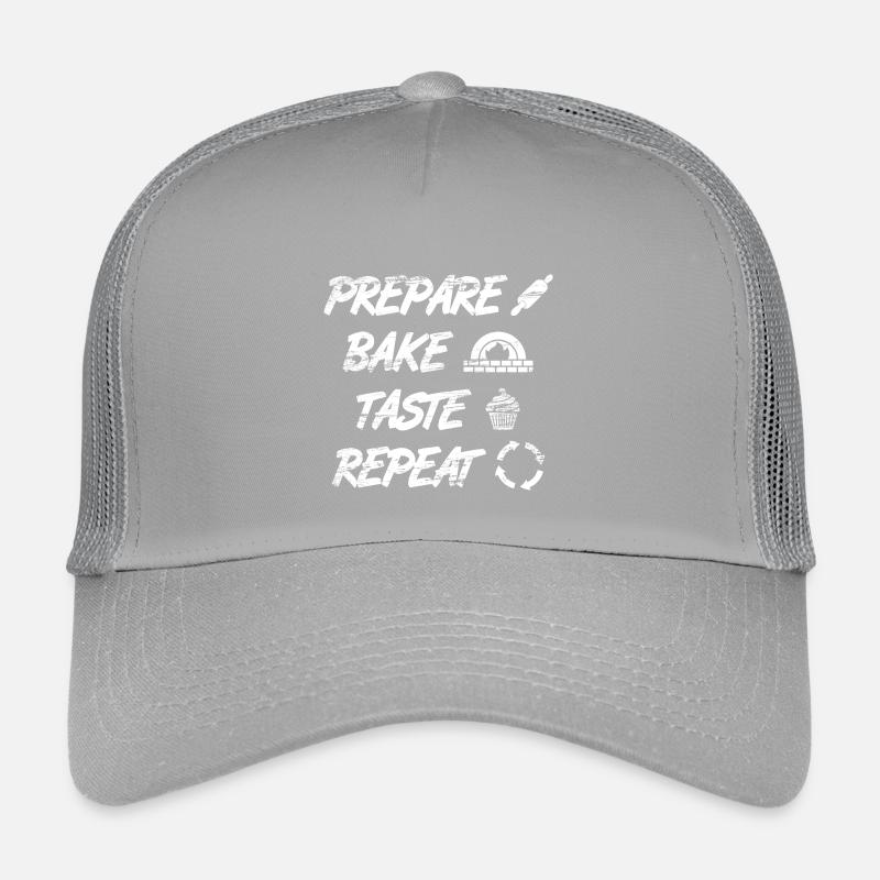 Prepare, Bake, Taste, Repeat Kids’ Trucker Cap