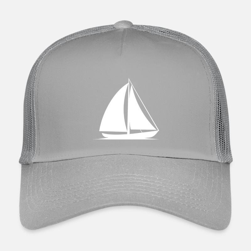 Segelboot Line Art Kinder Trucker-Cap